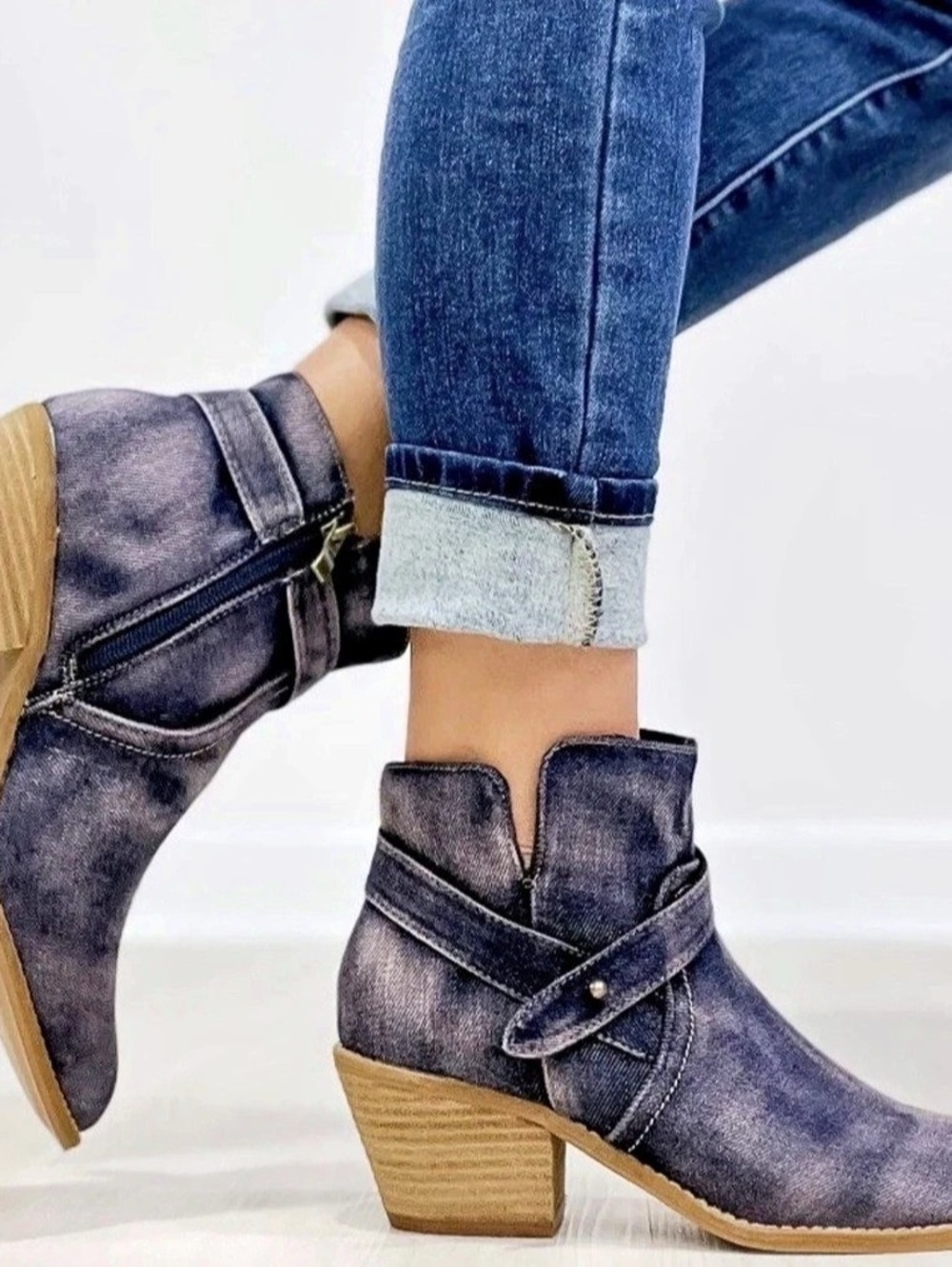 Estos These are Corky's "Fed Up" denim ankle boots, which stand out for their st